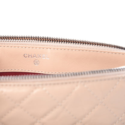 Chanel Aged Calfskin Quilted Small Gabrielle Clutch With Chain Beige Black 6 of 11