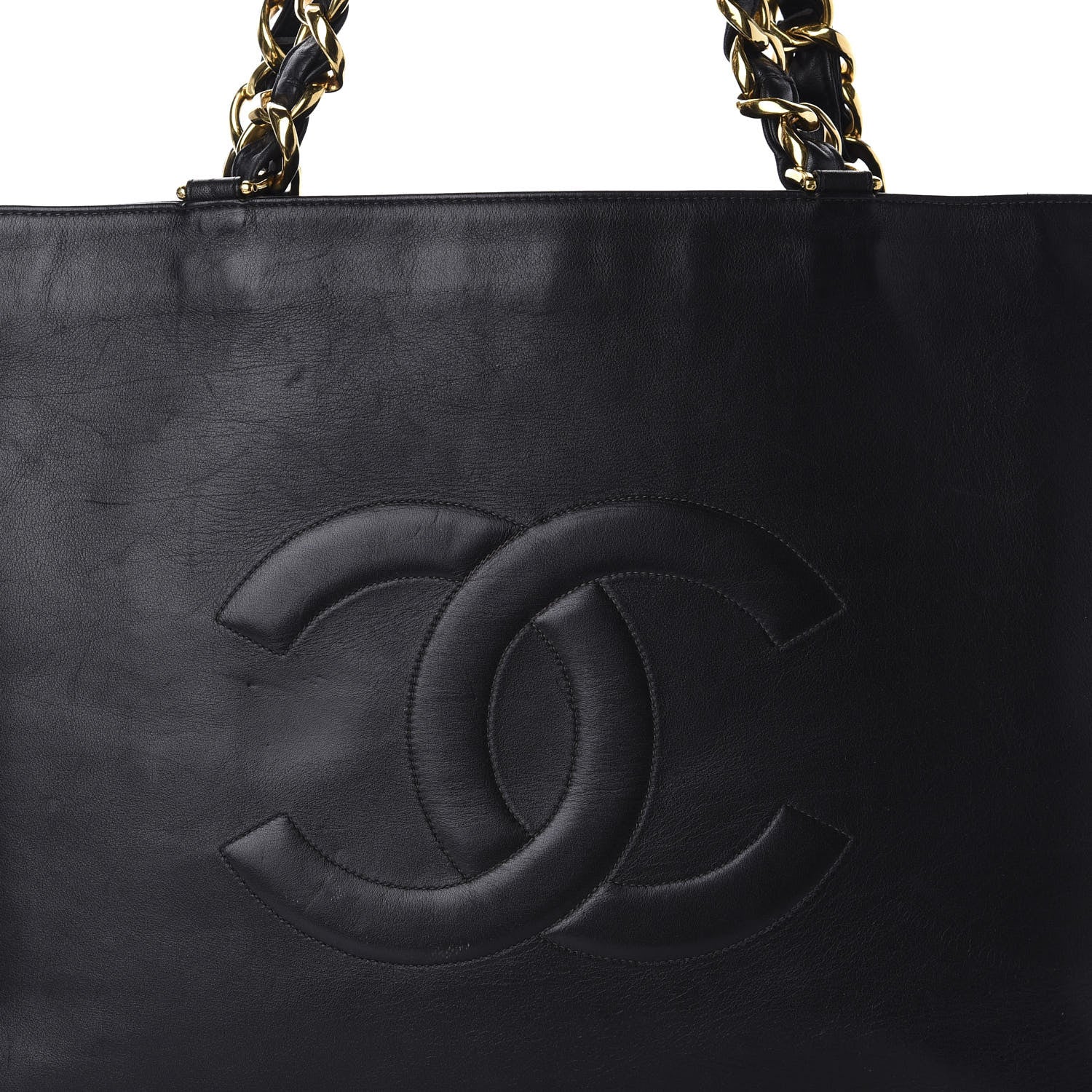 Chanel Lambskin CC Tote Black 11 of 11