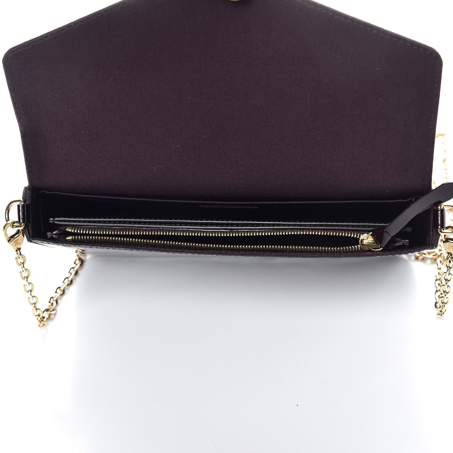Vernis Pochette Felicie Chain Wallet Amarante