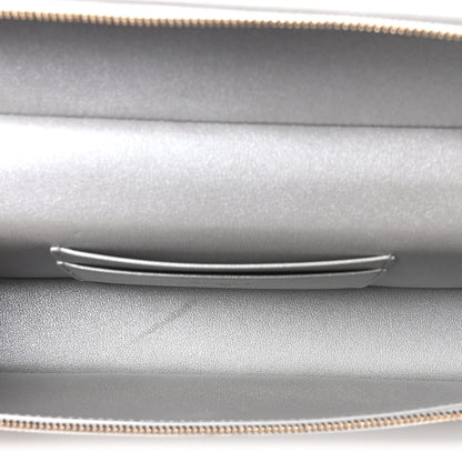 Chanel Lizard Embossed Top Handle Slim Vanity With Chain Silver 5 of 10