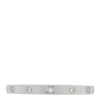 Cartier 18K White Gold 10 Diamond LOVE Bracelet 17 1 of 8