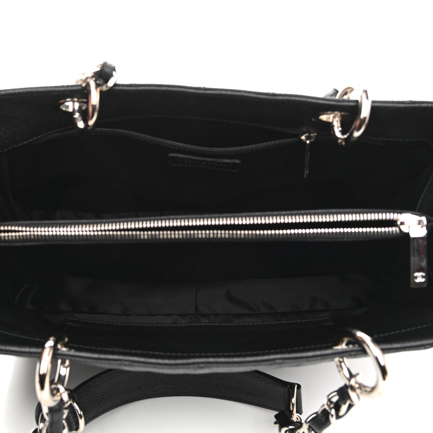 Caviar Quilted Grand Shopping Tote GST Black