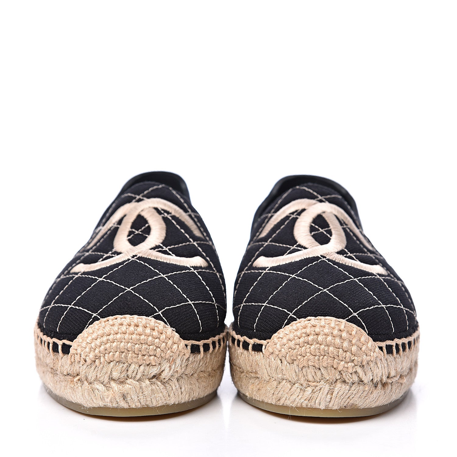 Chanel Canvas CC Espadrilles 35 Black 2 of 9