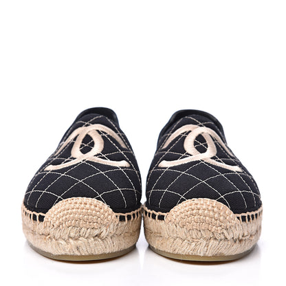 Chanel Canvas CC Espadrilles 35 Black 2 of 9
