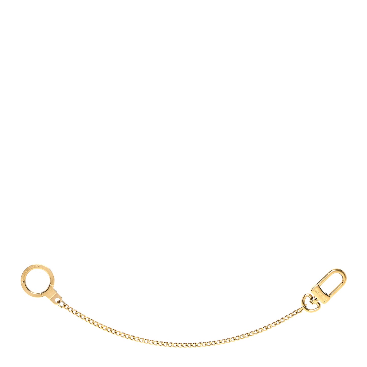 Metal Pochette Extender Key Ring Chain Gold