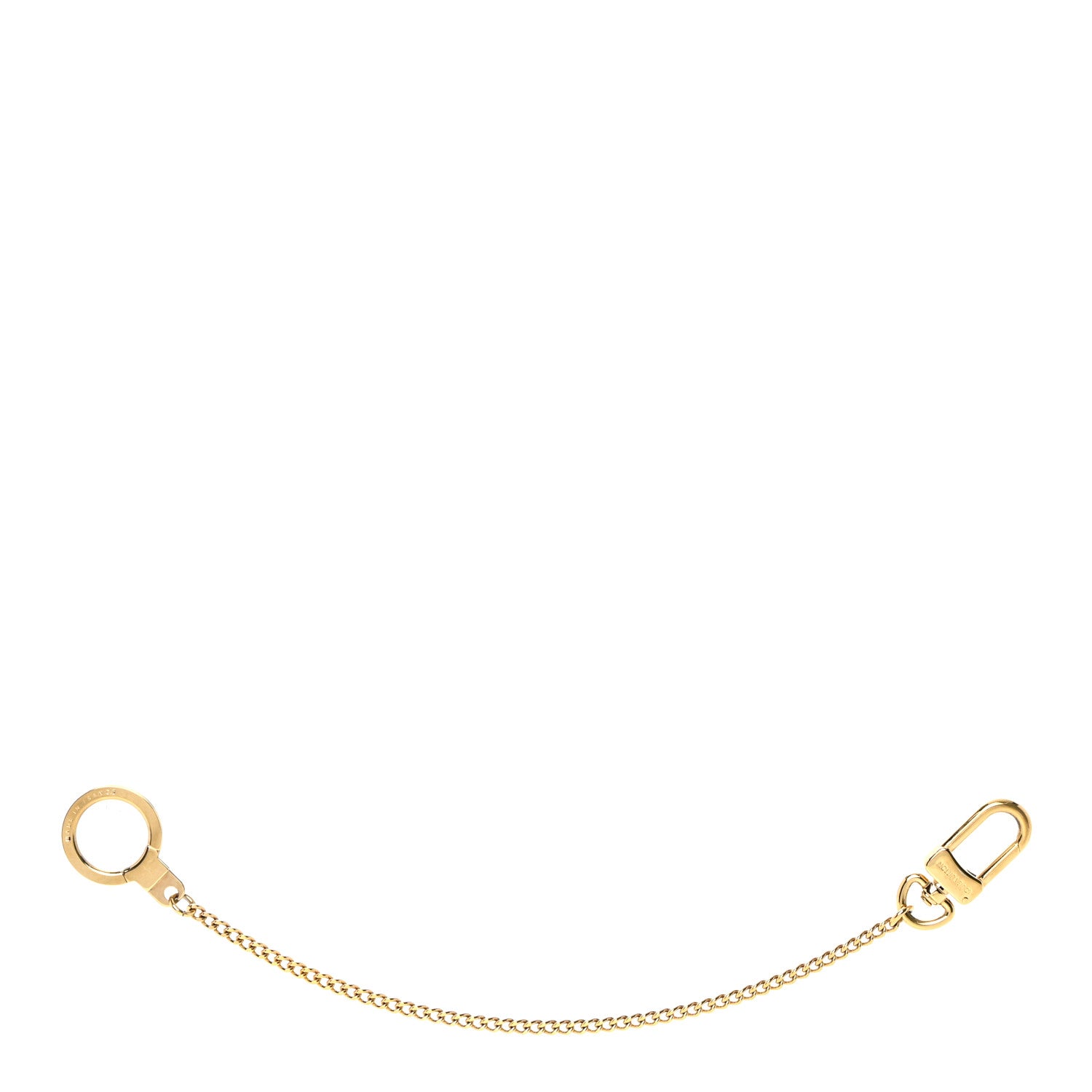 Louis Vuitton Metal Pochette Extender Key Ring Chain Gold 1 of 4