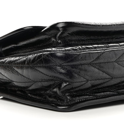 Miu Miu Vitello Shine Trapu Shoulder Bag Black 9 of 13