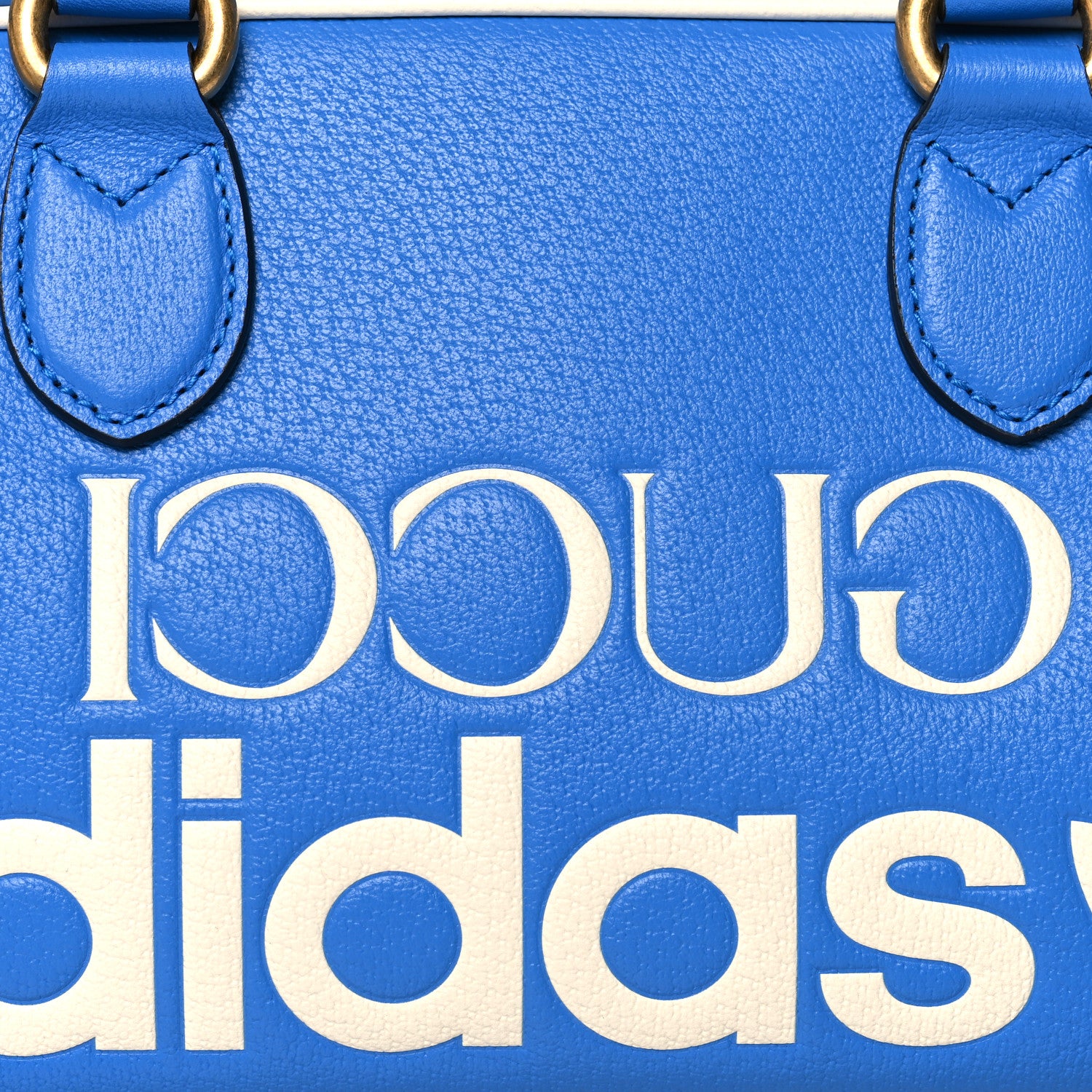 Gucci X ADIDAS Textured Dollar Calfskin Web Trefoil Logo Embossed