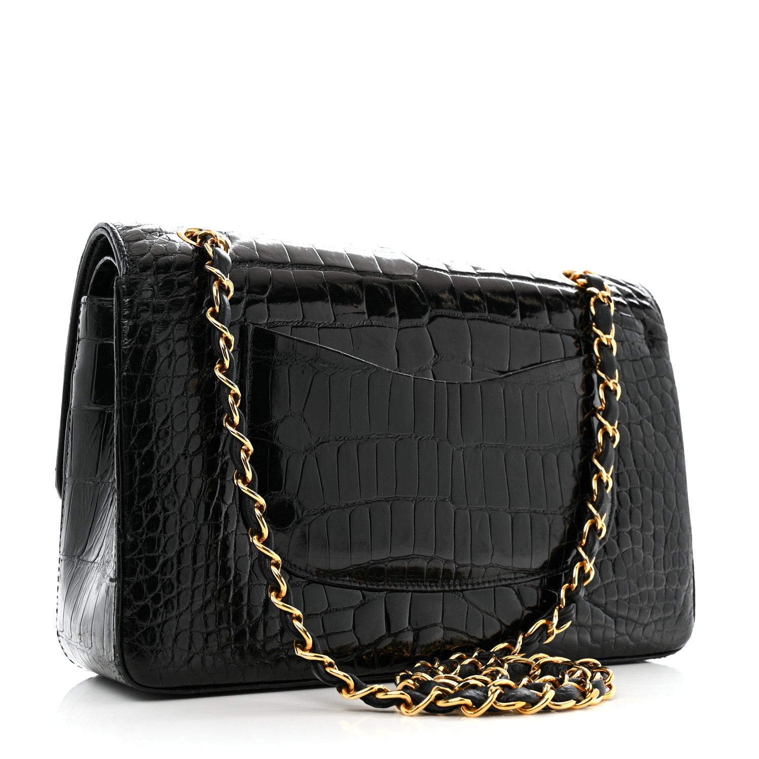 Chanel Alligator Medium Double Flap Black 3 of 15