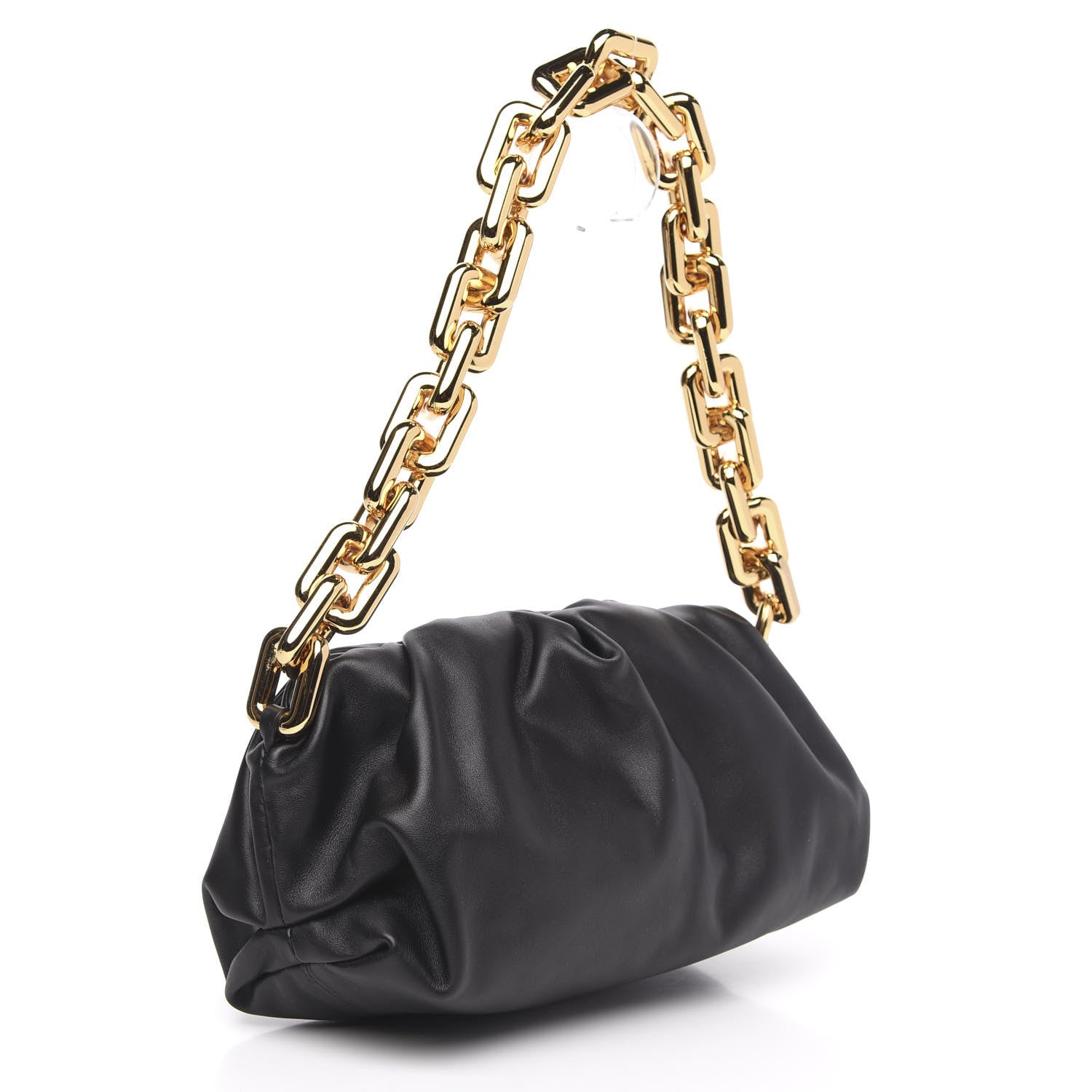 Bottega Veneta Calfskin The Pouch Chain Black 3 of 9