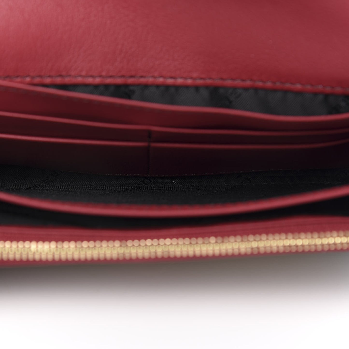 Grainy Calfskin House Check Porter Continental Wallet Russet Red