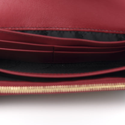 Burberry Grainy Calfskin House Check Porter Continental Wallet Russet Red 5 of 8