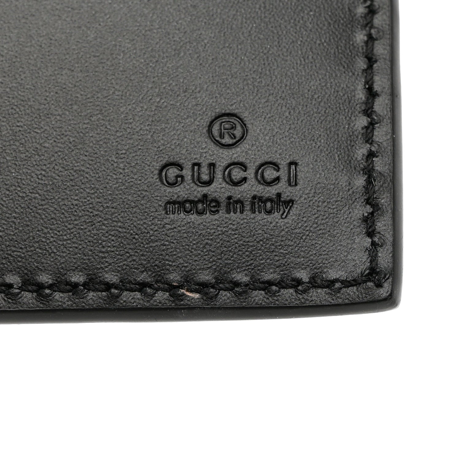 Gucci Guccissima Signature Dorian Bi-Fold Wallet Black 6 of 7