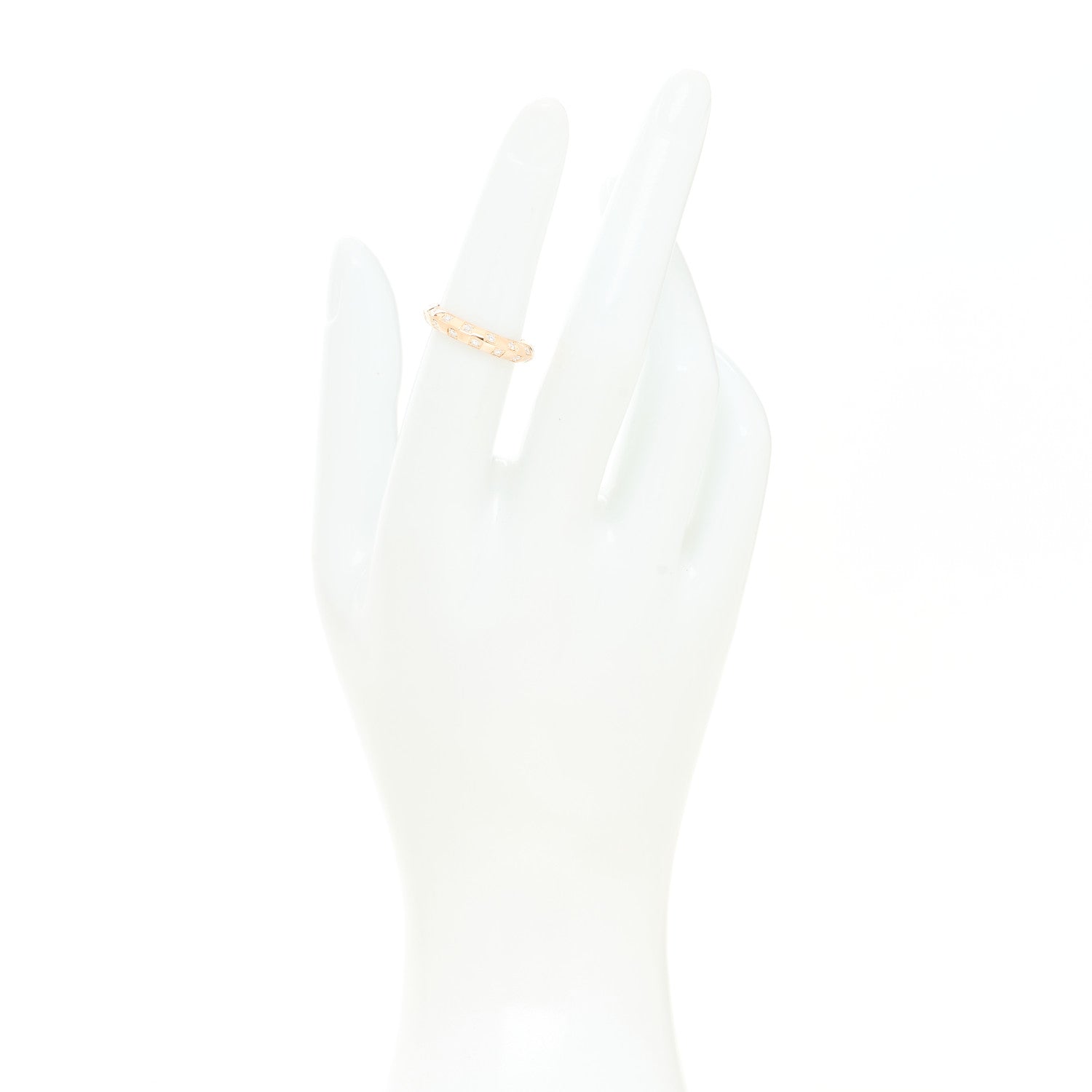 Louis Vuitton 18K Pink Gold Diamond Le Damier Ring 51 5.75 2 of 5