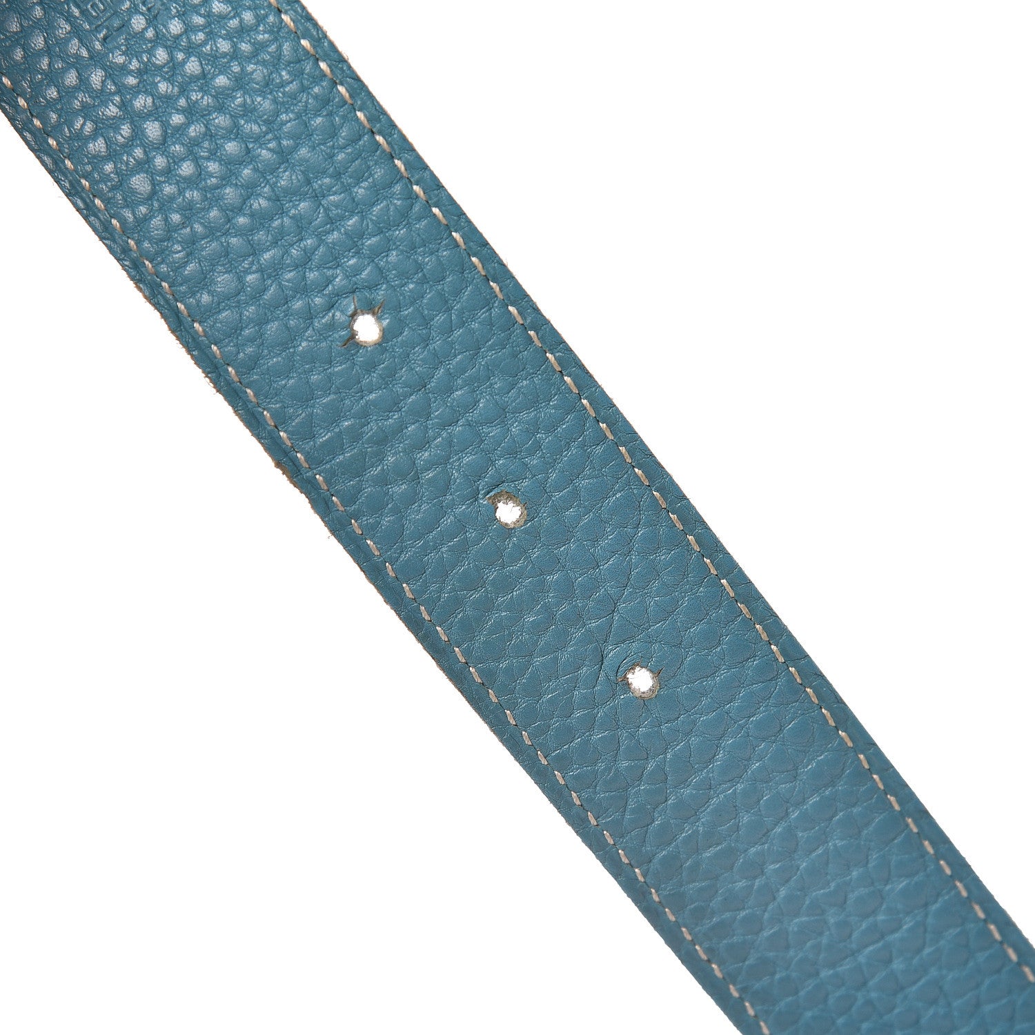 Hermes Box Togo 32mm Belt Strap 85 Black Blue Jean 7 of 7