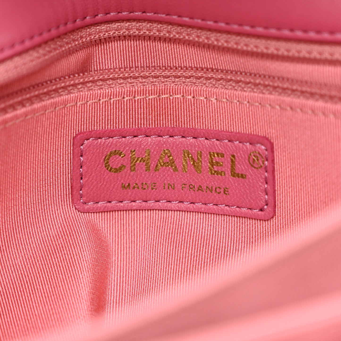 Patent Goatskin Quilted Small 3 Pocket Accordion Flap Pink