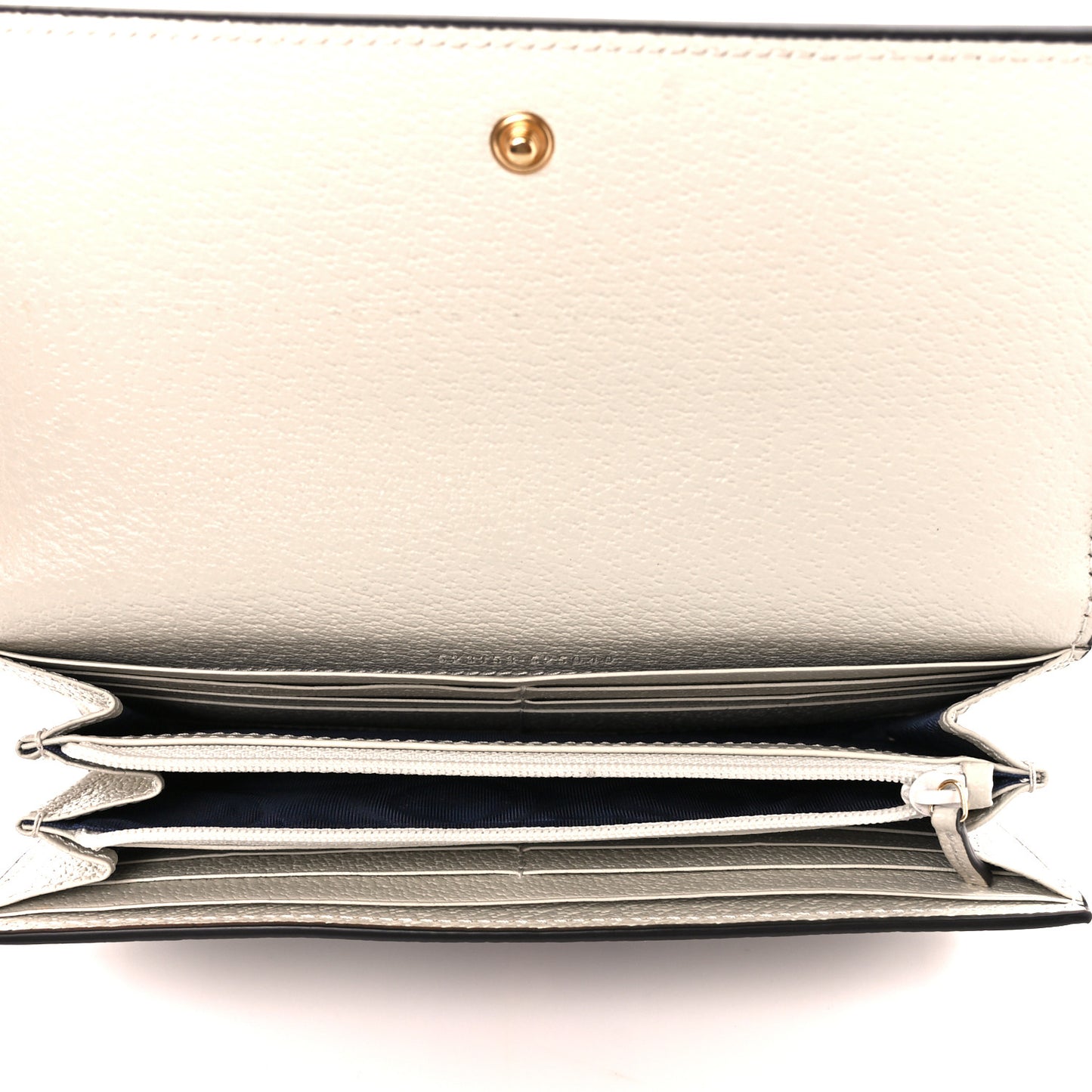 GG Supreme Monogram Web Ophidia Continental Wallet Beige White