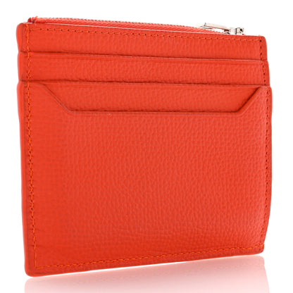 Loewe Grained Calfskin Anagram Card Holder With Chain Orange 3 of 8