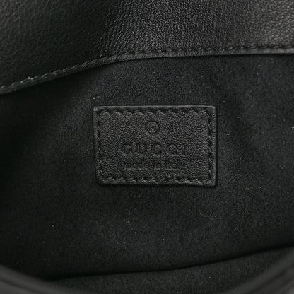 Gucci Patent Lambskin Enamel Matelasse Monochrome Super Mini GG Marmont Shoulder Bag Black 6 of 9