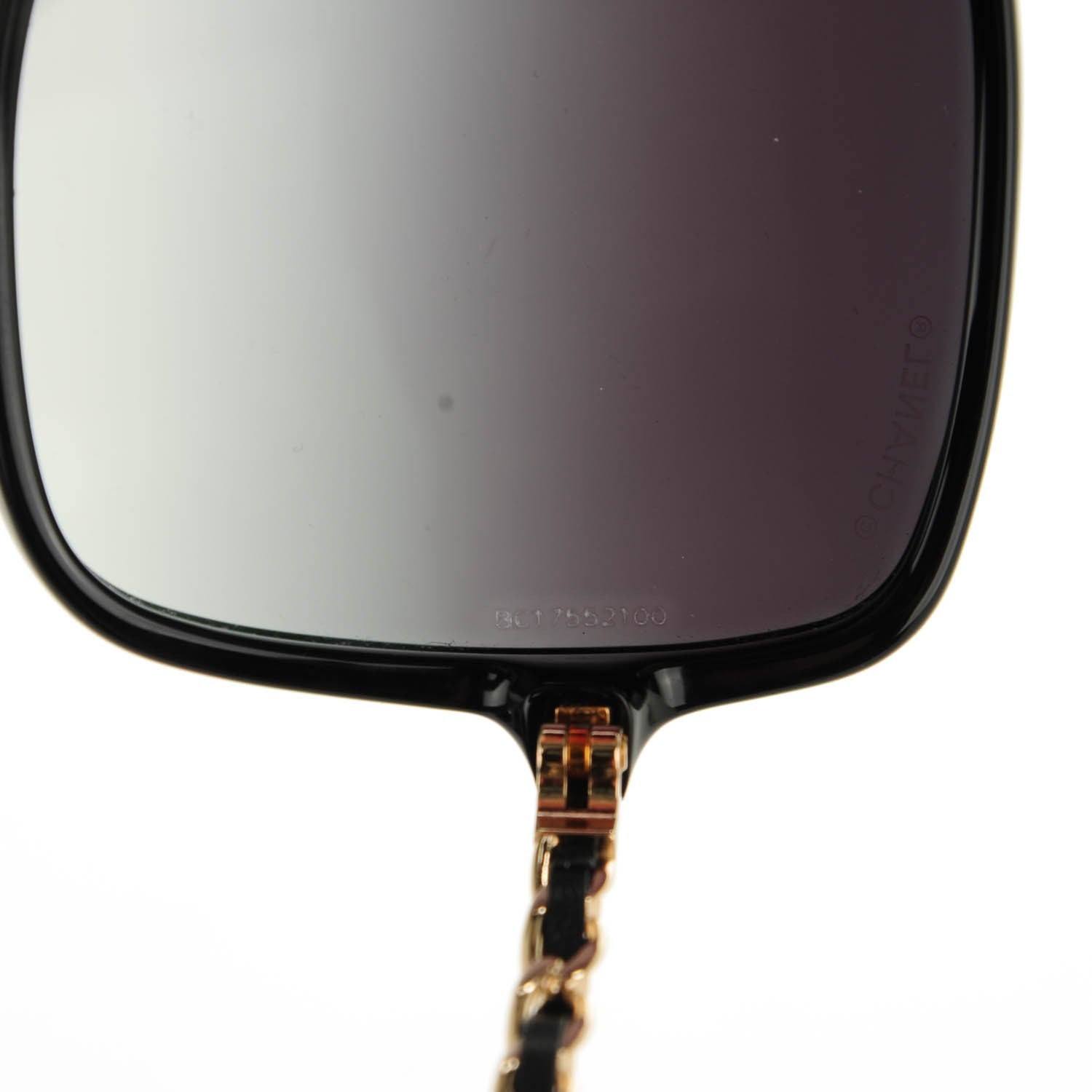 Chanel Lambskin Square Chain Sunglasses 5210-Q Black 6 of 7
