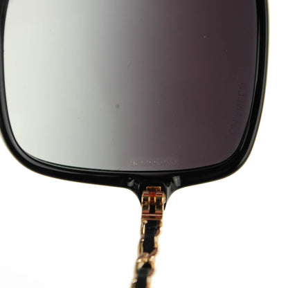 Chanel Lambskin Square Chain Sunglasses 5210-Q Black 6 of 7