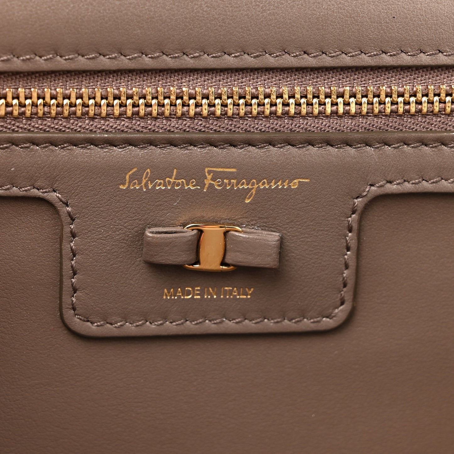 Printed Calfskin Ginny Shoulder Bag Grey