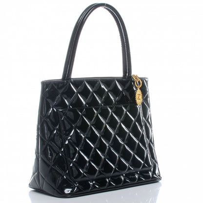 Chanel Patent Medallion Tote Black 3 of 8