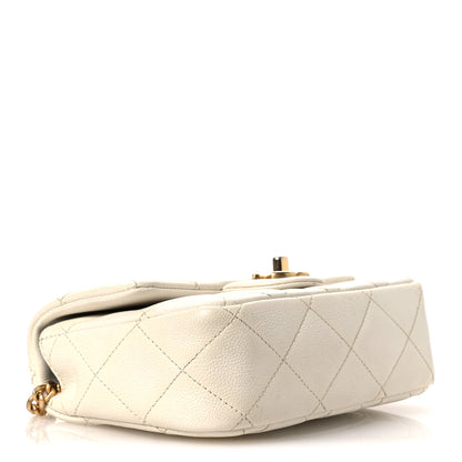 Chanel Caviar Quilted Mini Sweetheart Flap White 4 of 15