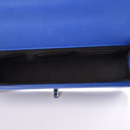 Chanel Patent Calfskin Quilted New Medium Plexiglass Boy Flap Blue 5 of 8
