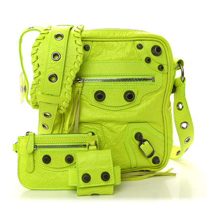 Balenciaga Agneau Arena Le Cagole Crossbody Bag Fluo Yellow 3 of 11