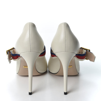 Gucci Malaga Kid Sylvie High Heel Pumps 36 White 5 of 9