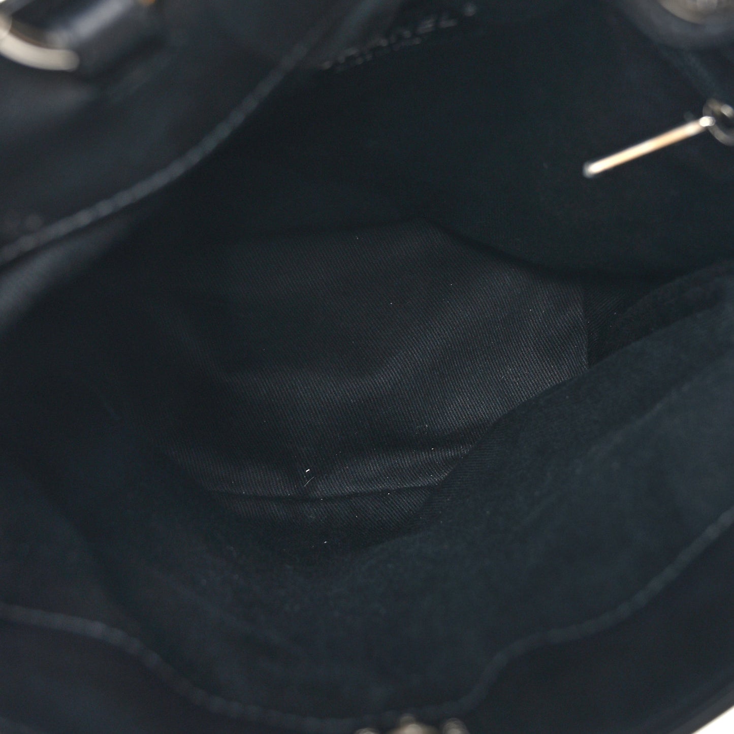 Calfskin Stitched Bucket Bag Black