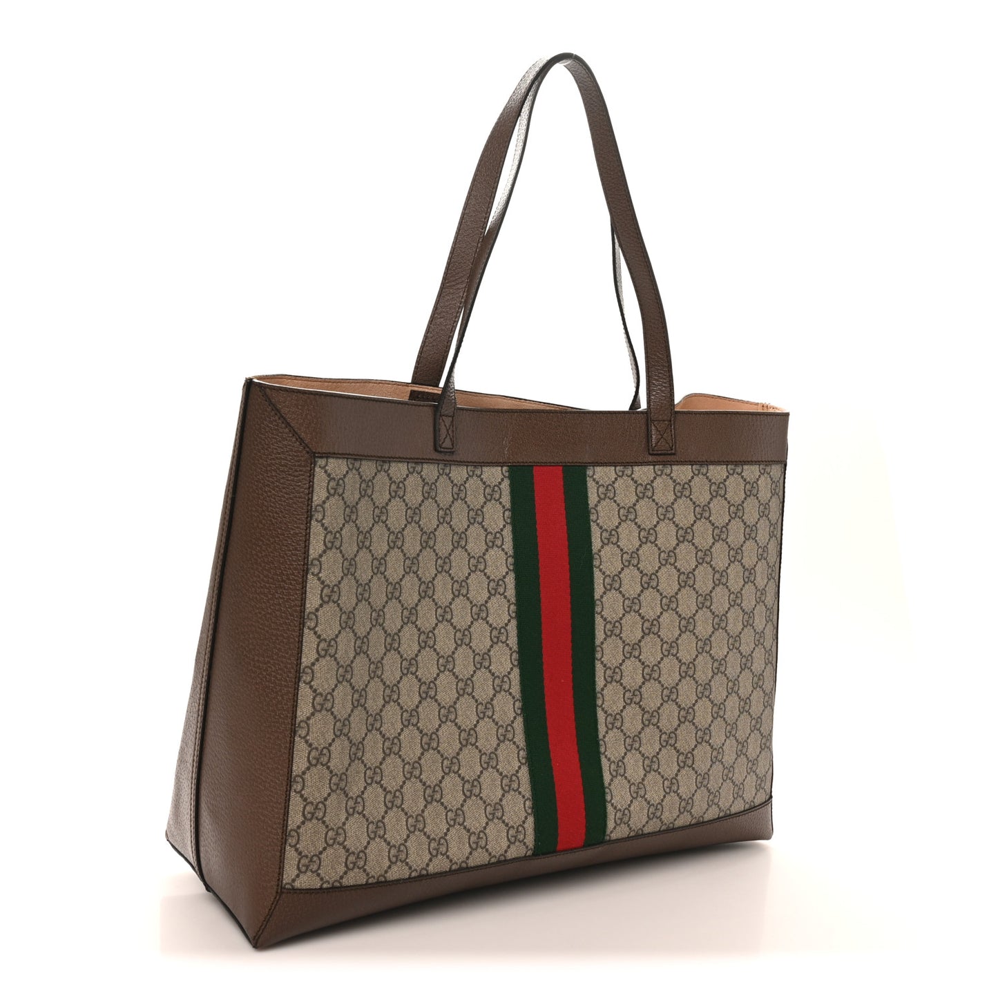 Gg Supreme Monogram Web Ophidia Tote Brown