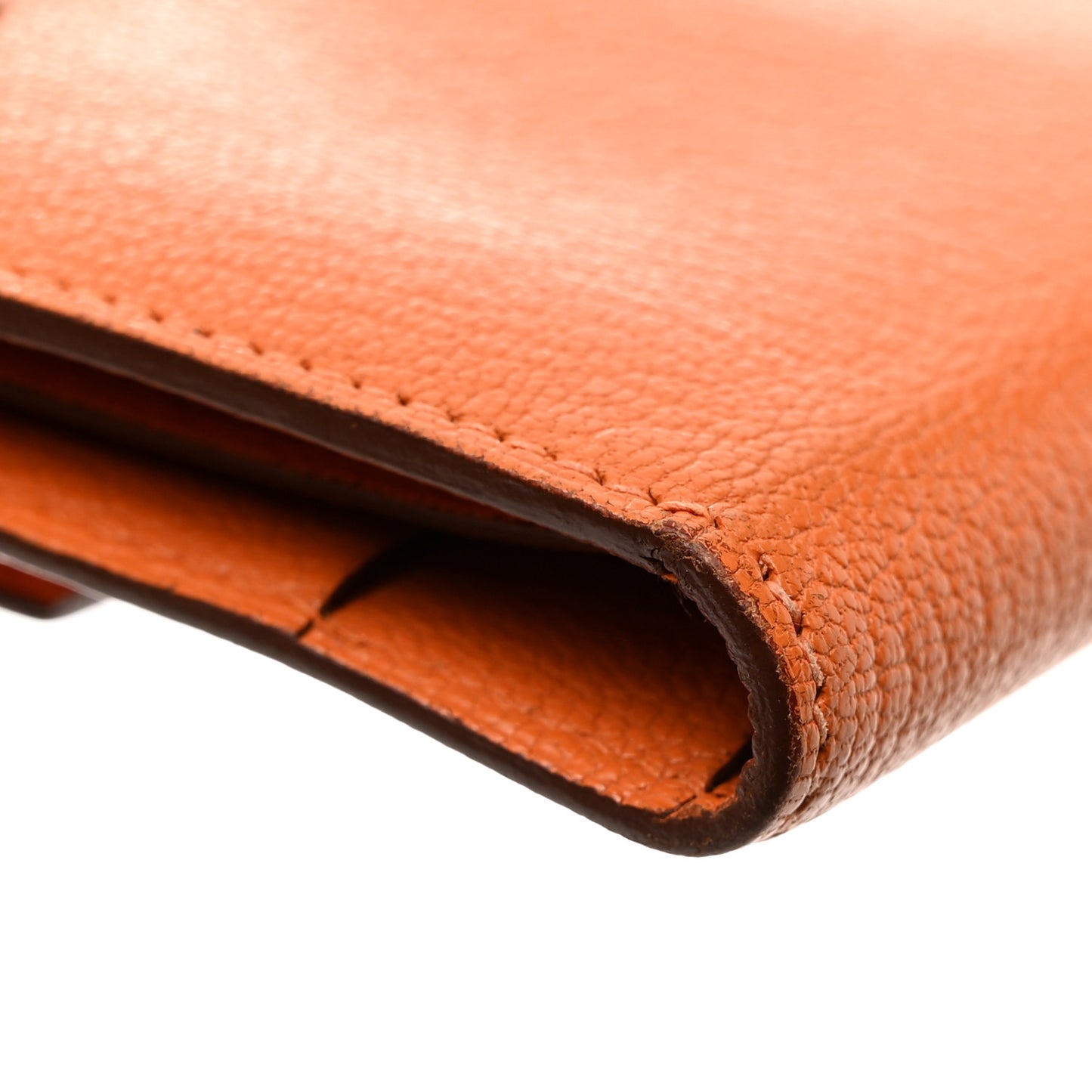 Chevre Mysore Kelly Compact Wallet Orange