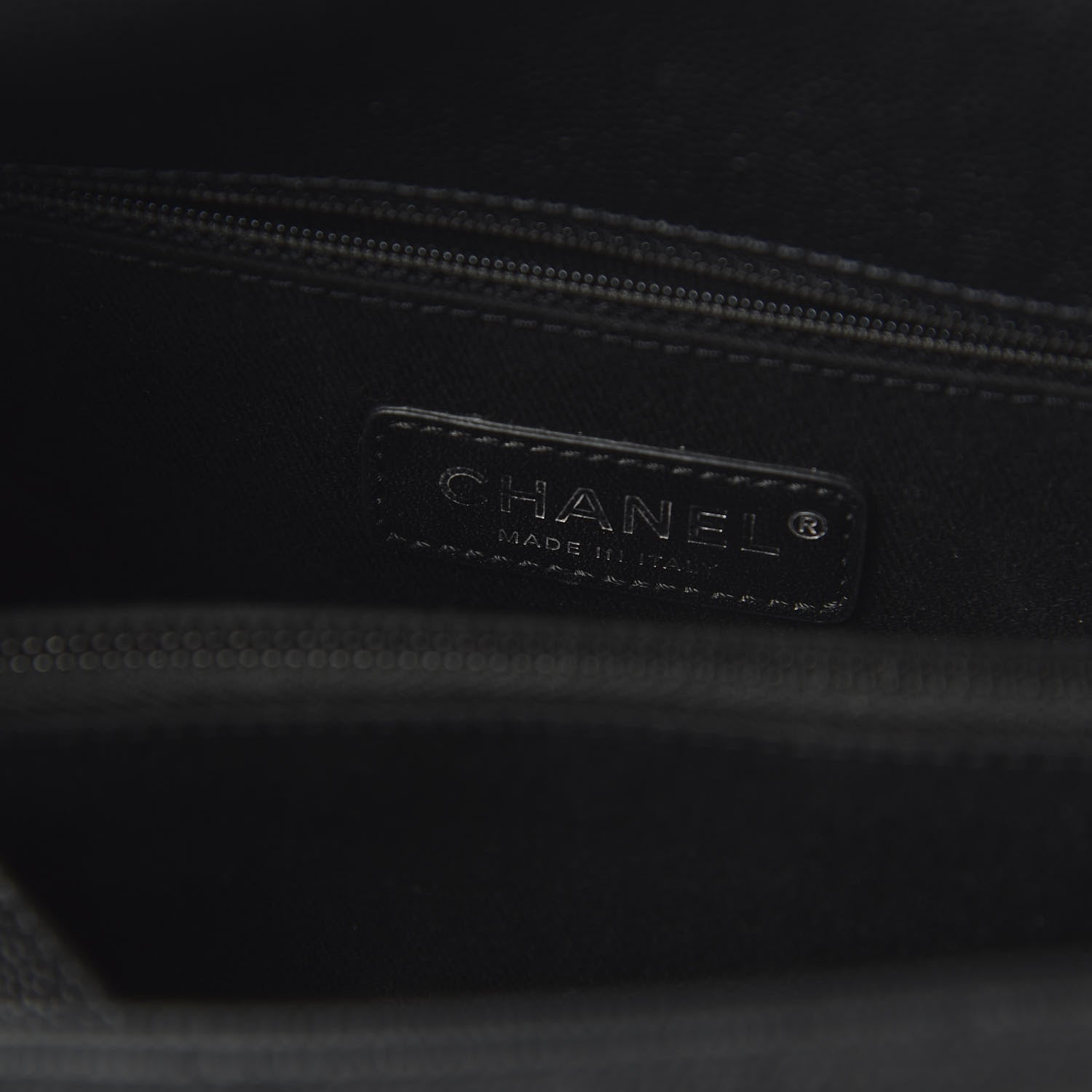 Chanel Caviar Chevron Quilted Small Coco Handle Flap So Black 8 of 11