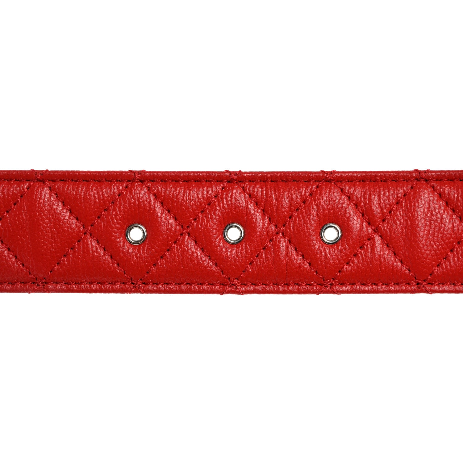 Chanel Caviar Quilted CC Chain Belt 85 34 Red 3 of 9