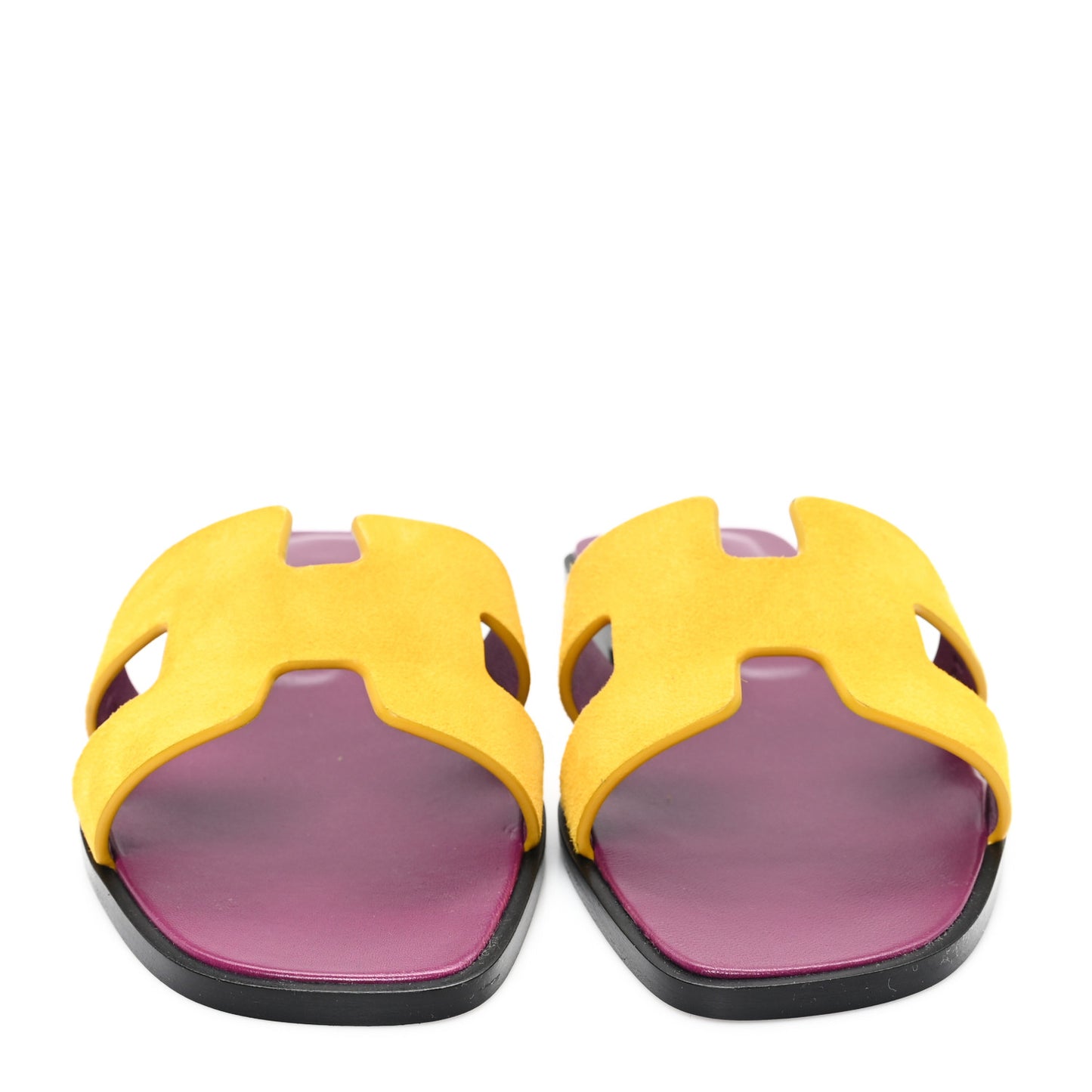 Suede Goatskin Oran Sandals 36 Jaune Topaze