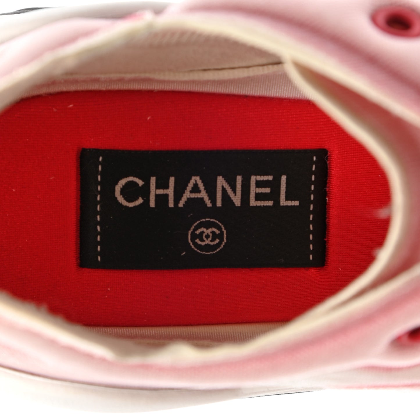 Lycra Fabric CC Sneakers 40 White Red