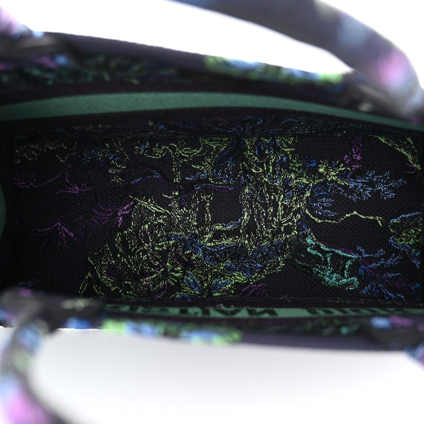 Canvas Embroidered Medium Toile de Jouy Voyage Book Tote Blue Multicolor