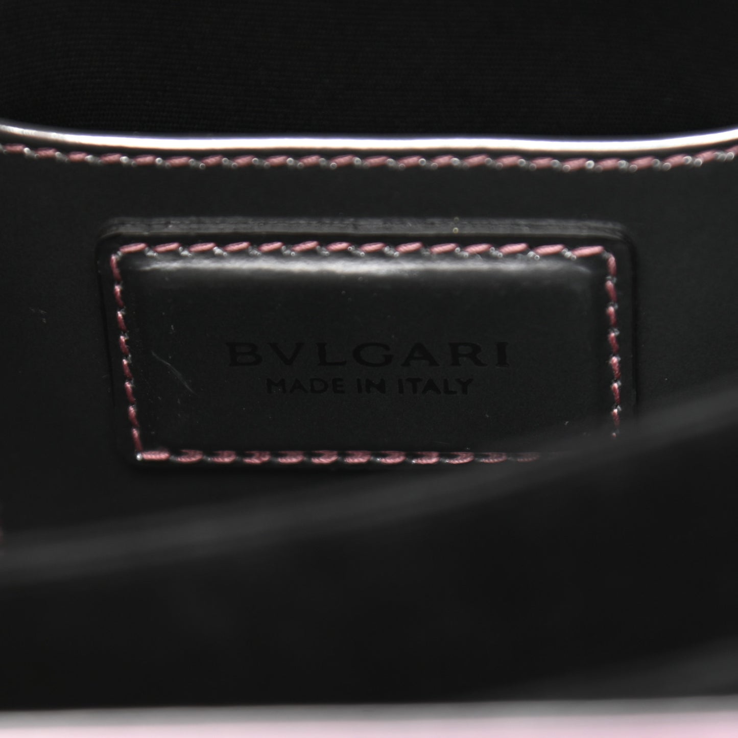 Metallic Calfskin Contrast Serpenti Forever Top Handle Silver Pink