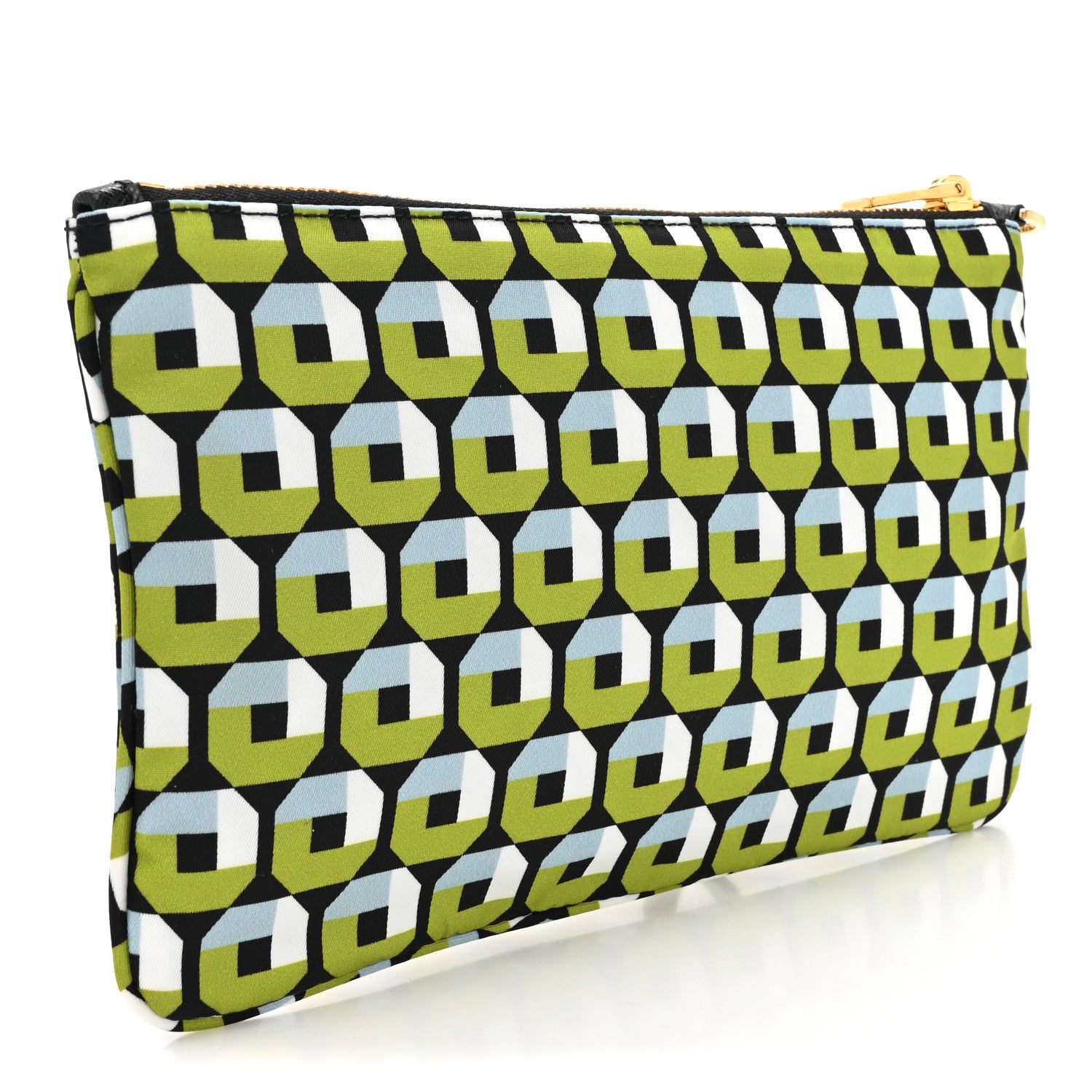 Prada Nylon Printed Holliday Wristlet Black Multicolor 3 of 6