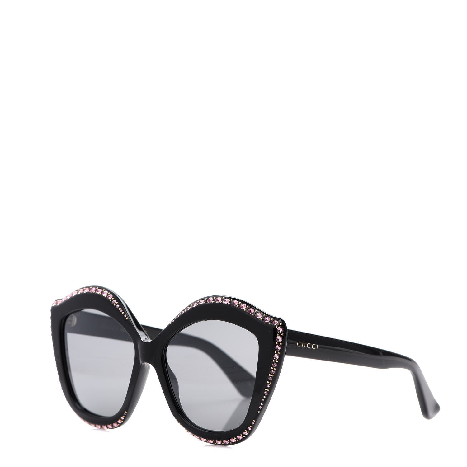 Gucci Crystal Cat Eye GG0118S Sunglasses Black 1 of 9