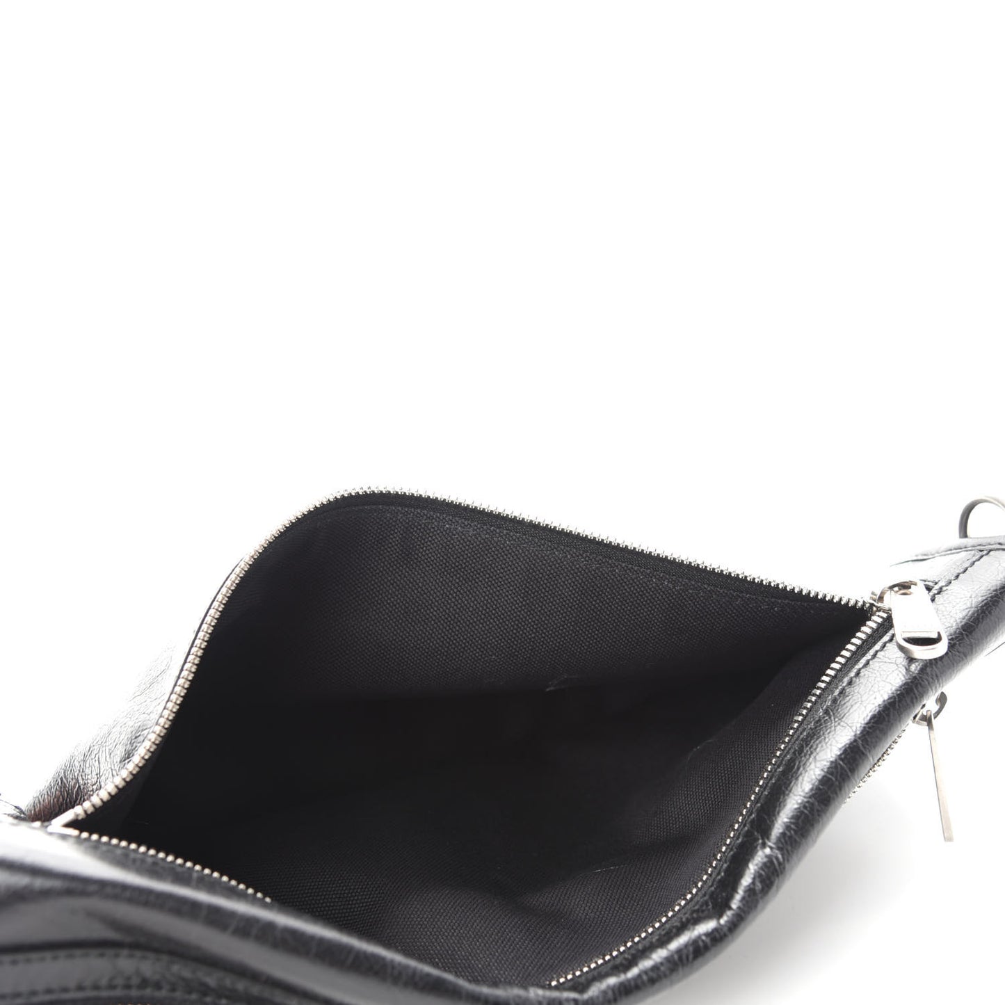 Fluffy Calfskin Morpheus Messenger Bag Black