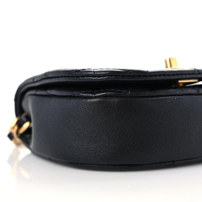 Chanel Calfskin Quilted Mini Coco Mail Clutch with Chain Black 5 of 11