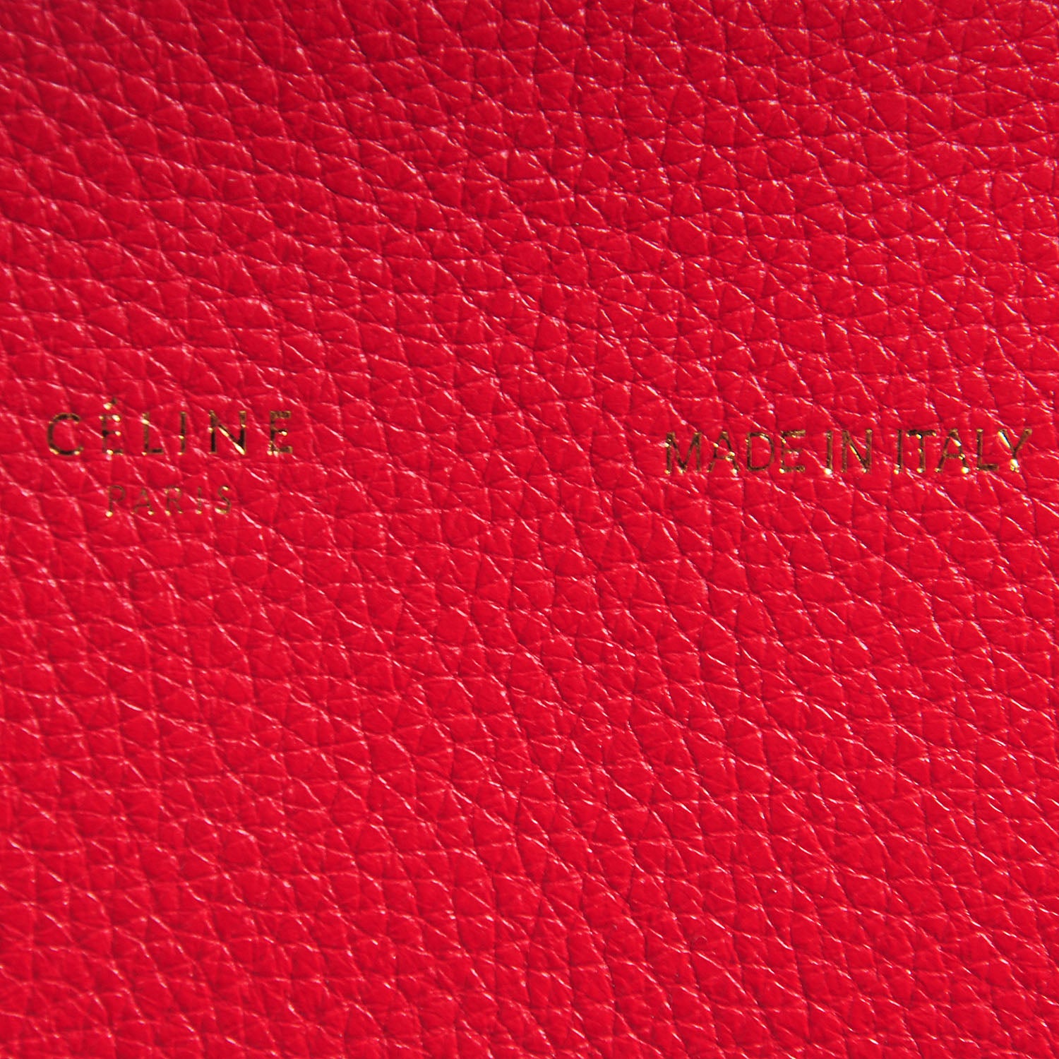 Celine Grained Calfskin Medium Horizontal Cabas Phantom Vermillion 7 of 8