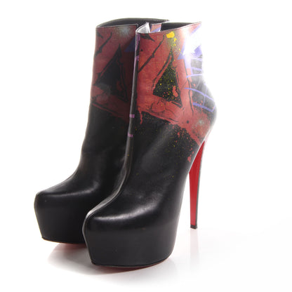 Christian Louboutin Calfskin Daf Booty Tag 160 Ankle Boots 41 Black 3 of 7