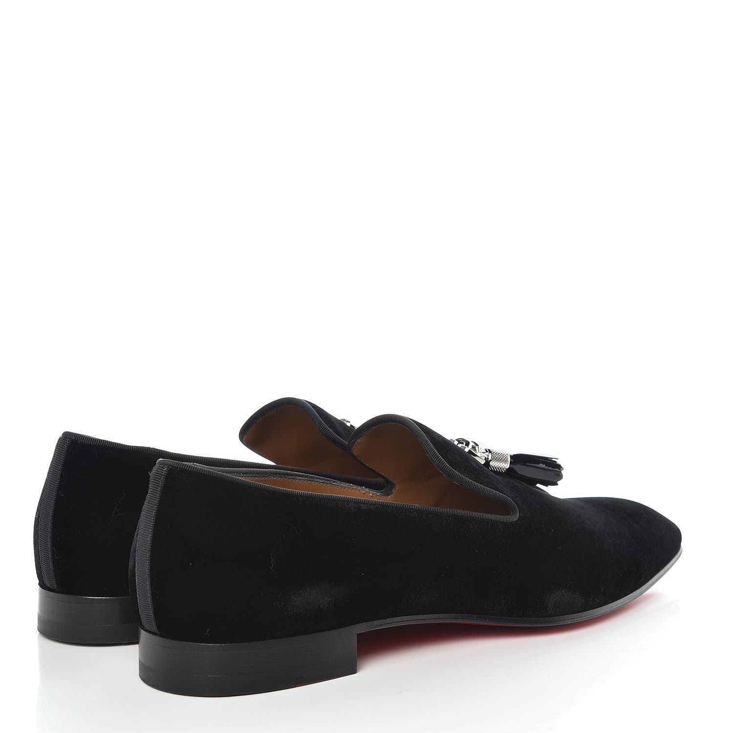 Christian Louboutin Velvet Rivalion Mens Slippers 47 Black 4 of 9