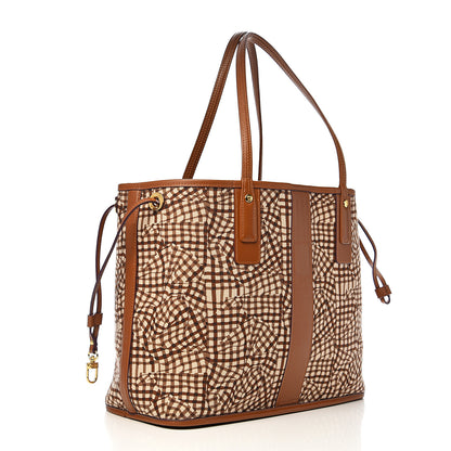MCM Visetos Medium Liz Reversible Shopper Tote Cognac 4 of 14