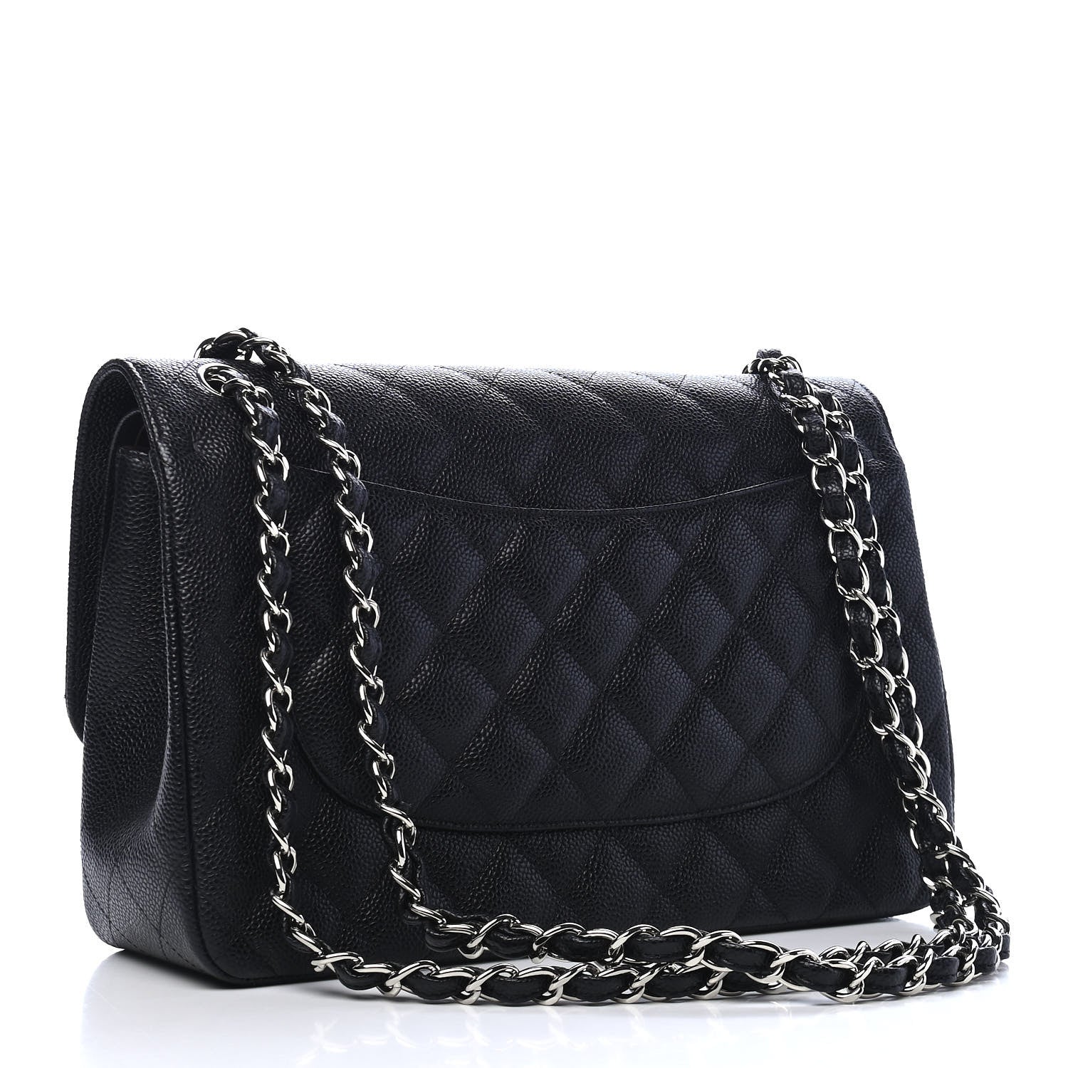 Chanel Caviar Quilted Jumbo Double Flap Black 3 of 9