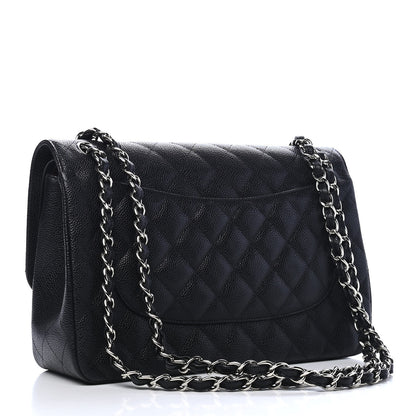 Chanel Caviar Quilted Jumbo Double Flap Black 3 of 9